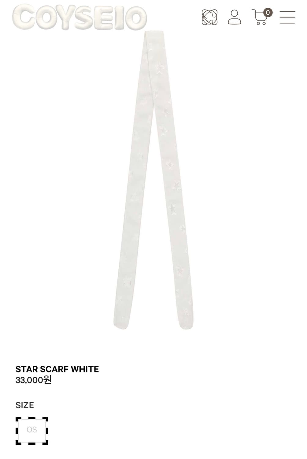 Coyseio STAR SCARF WHITE 상품이미지1