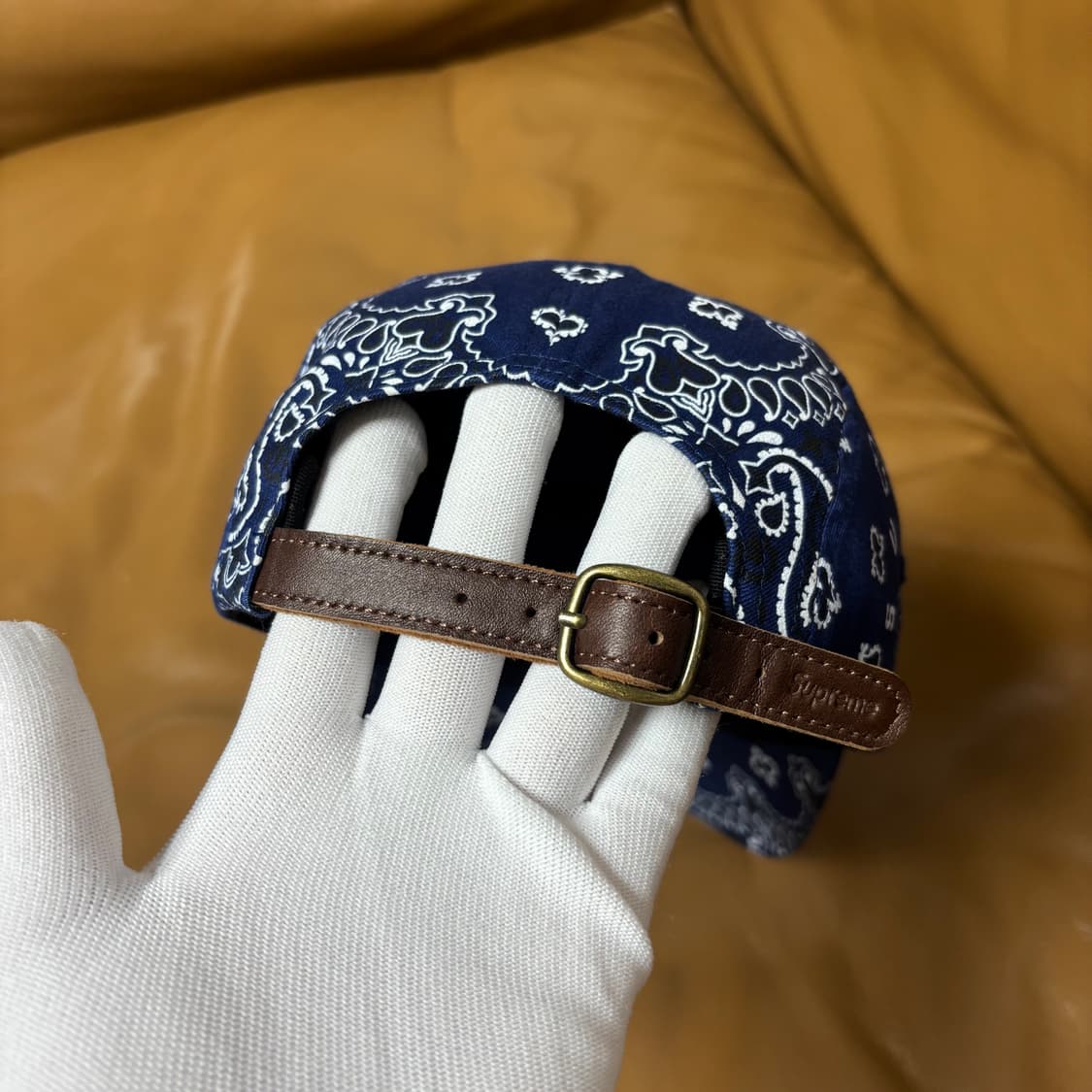 슈프림 캠프캡 모자 박스로고 21ss 반다나 네이비 상품이미지8