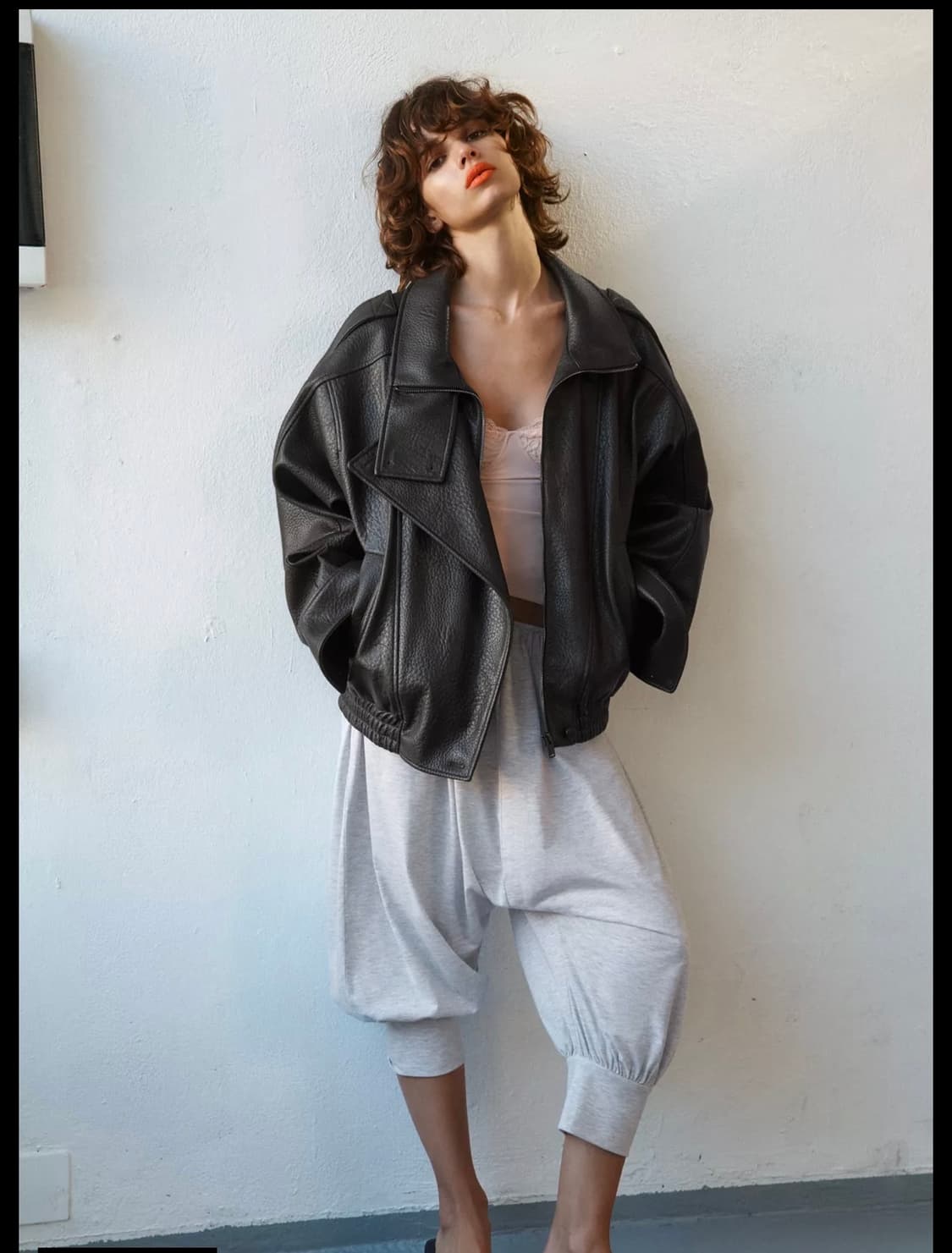 자라 페이크 레더 자켓 생로랑st  상품이미지4