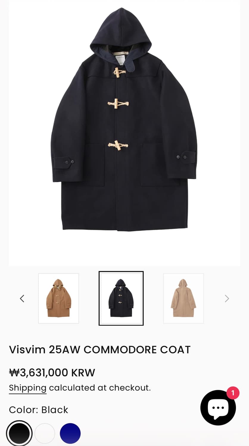 비즈빔 - 24FW 컴모도르 코트(더플코트) 사이즈3 네이비 상품이미지6