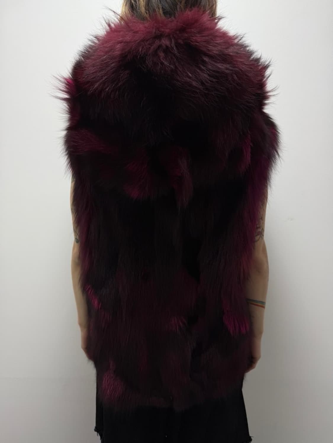 VTG FOX & RACCOON FUR HOOD VEST 상품이미지9