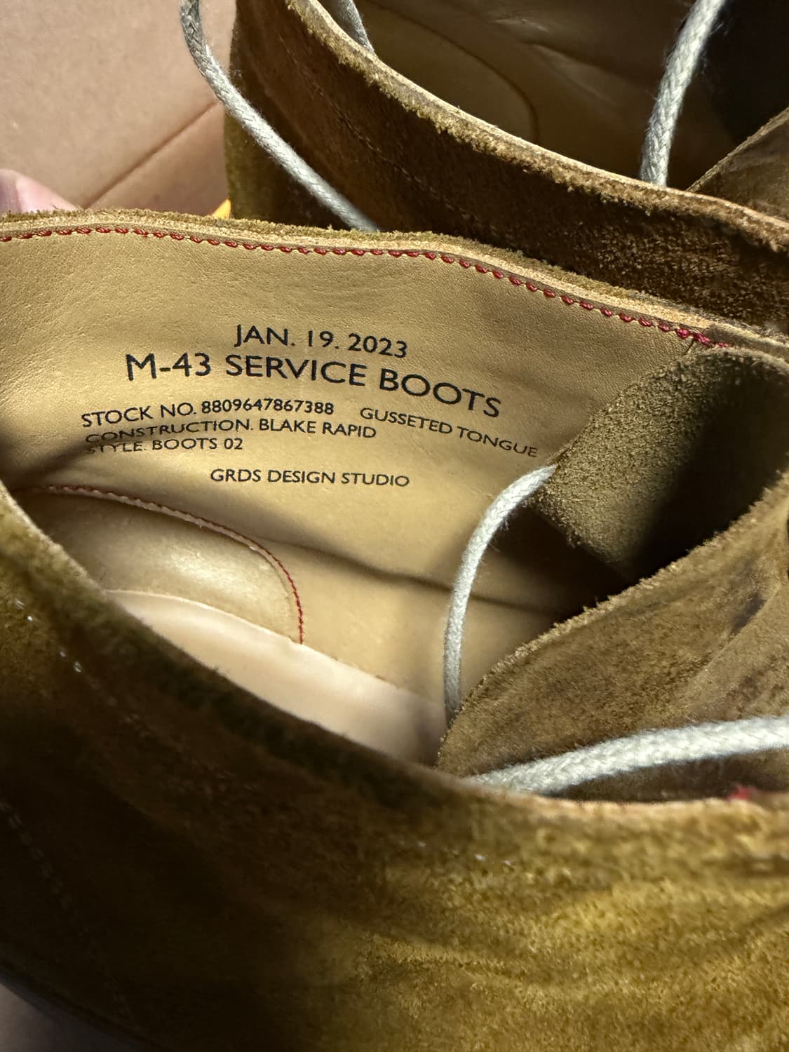 그라더스 부츠02 올리브드랩 260사이즈 상품이미지4