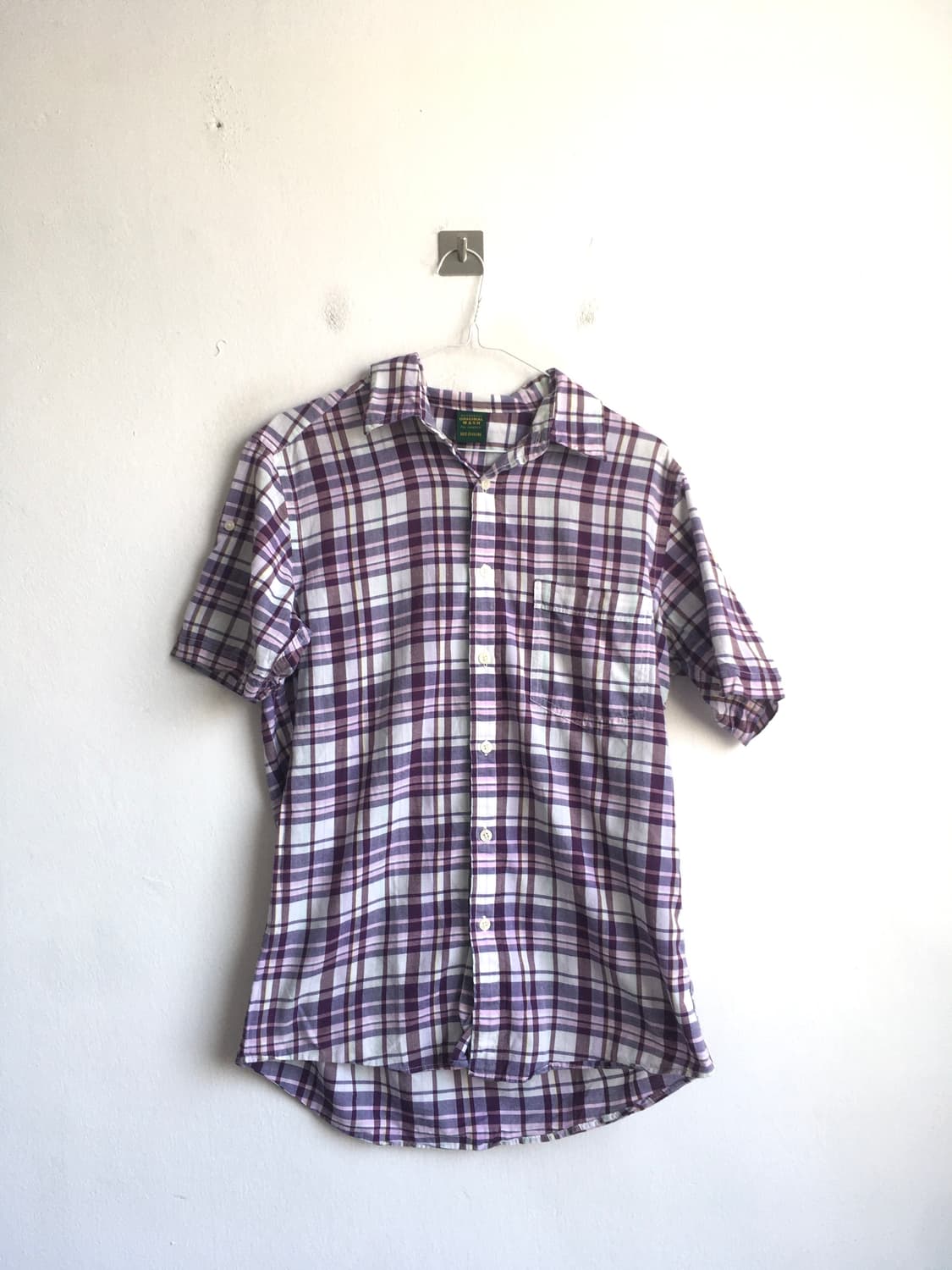 일본빈티지 퍼플 체크 셔츠 상품이미지5