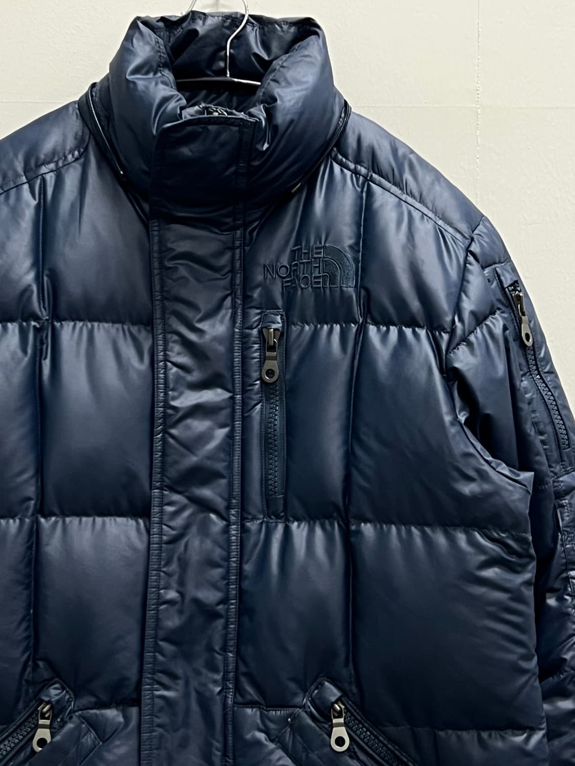 노스페이스 올드스쿨 구스다운 패딩 자켓 네이비 상품이미지3