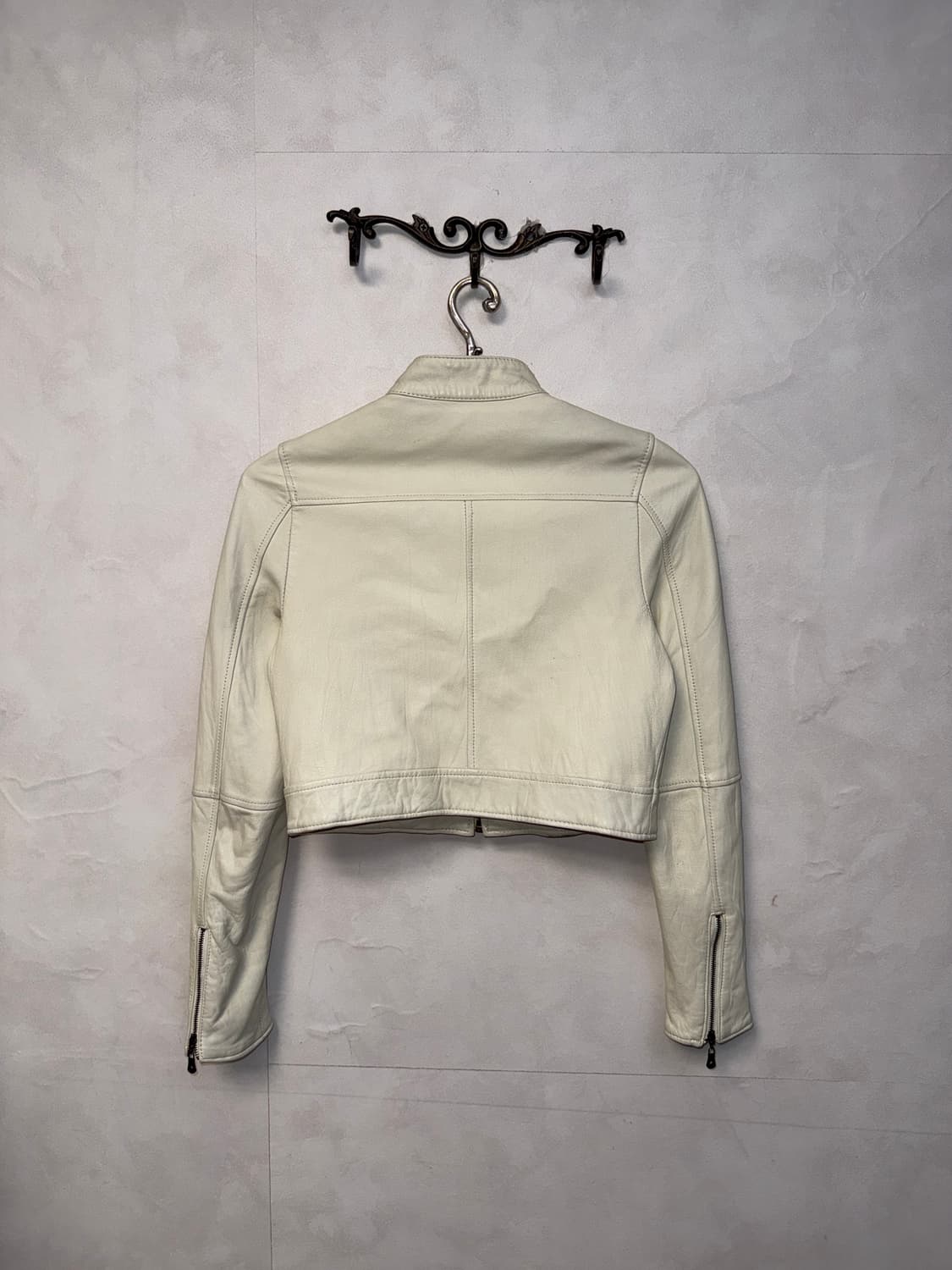 Ivory lamb skin crop jacket  상품이미지5