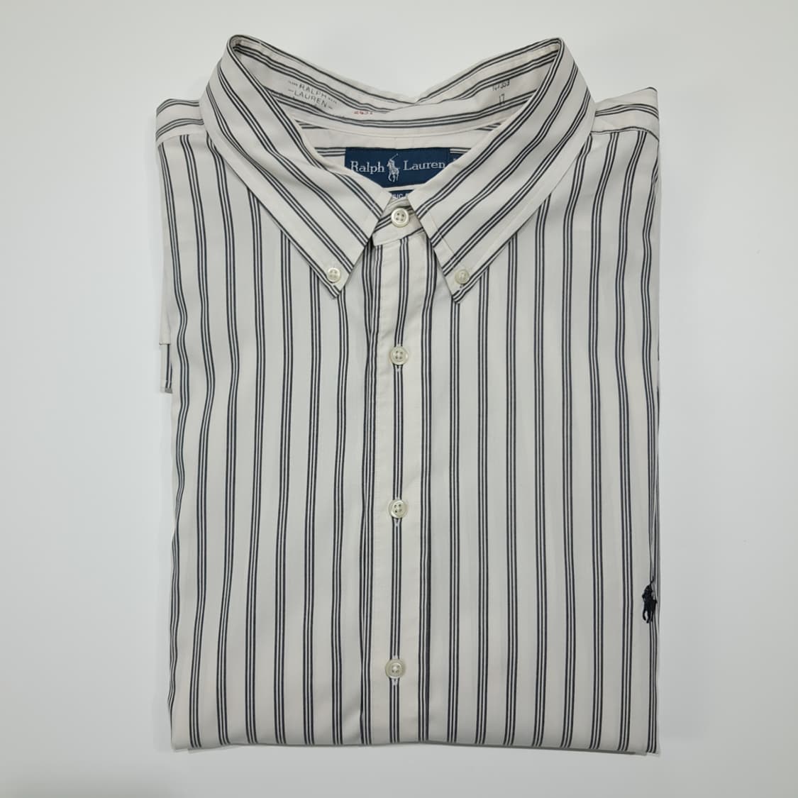 CL504 4XLT 폴로 00s 코튼 올드스쿨 네이비 스트라이프 셔츠 상품이미지9