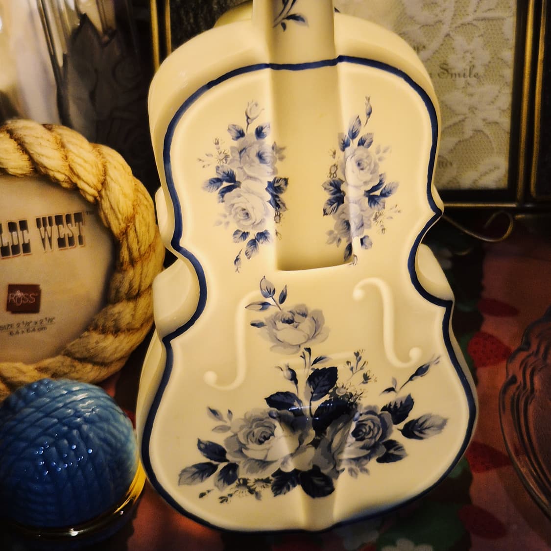 80s 이탈리아 드먼 플로랄 바이올린 탁상 램프 상품이미지9