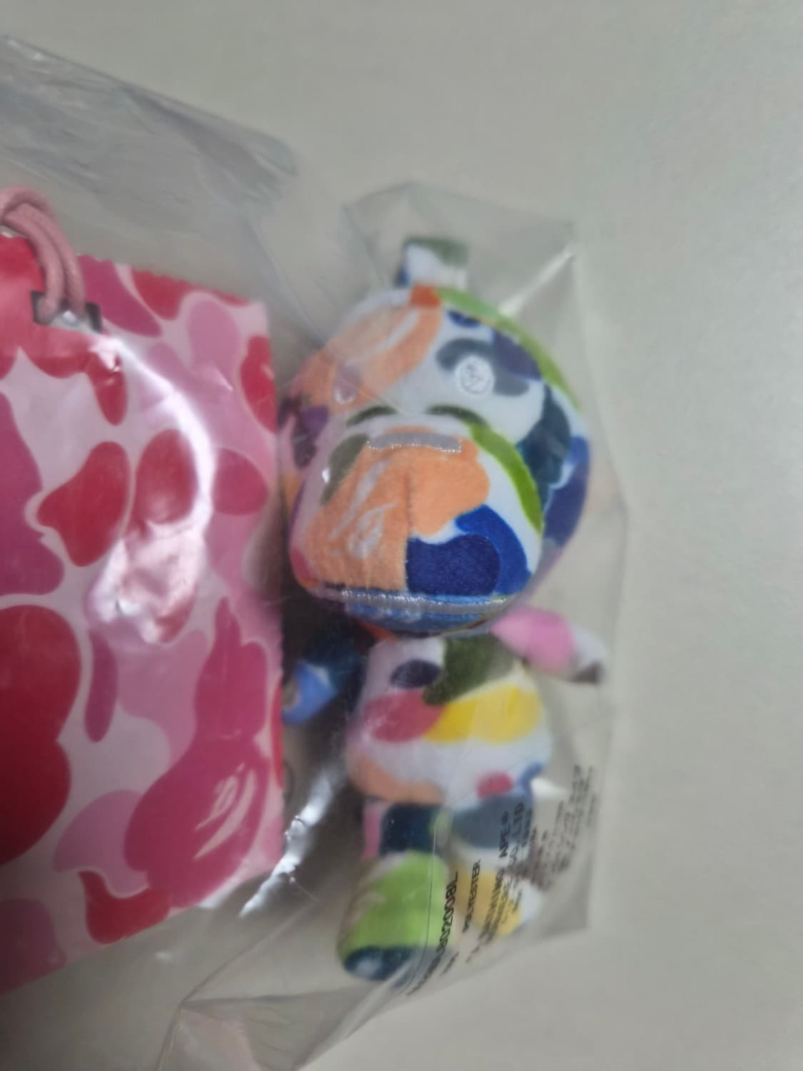 베이프 정품 멀티카모 베이비 마일로 플러시 돌 키링 상품이미지3