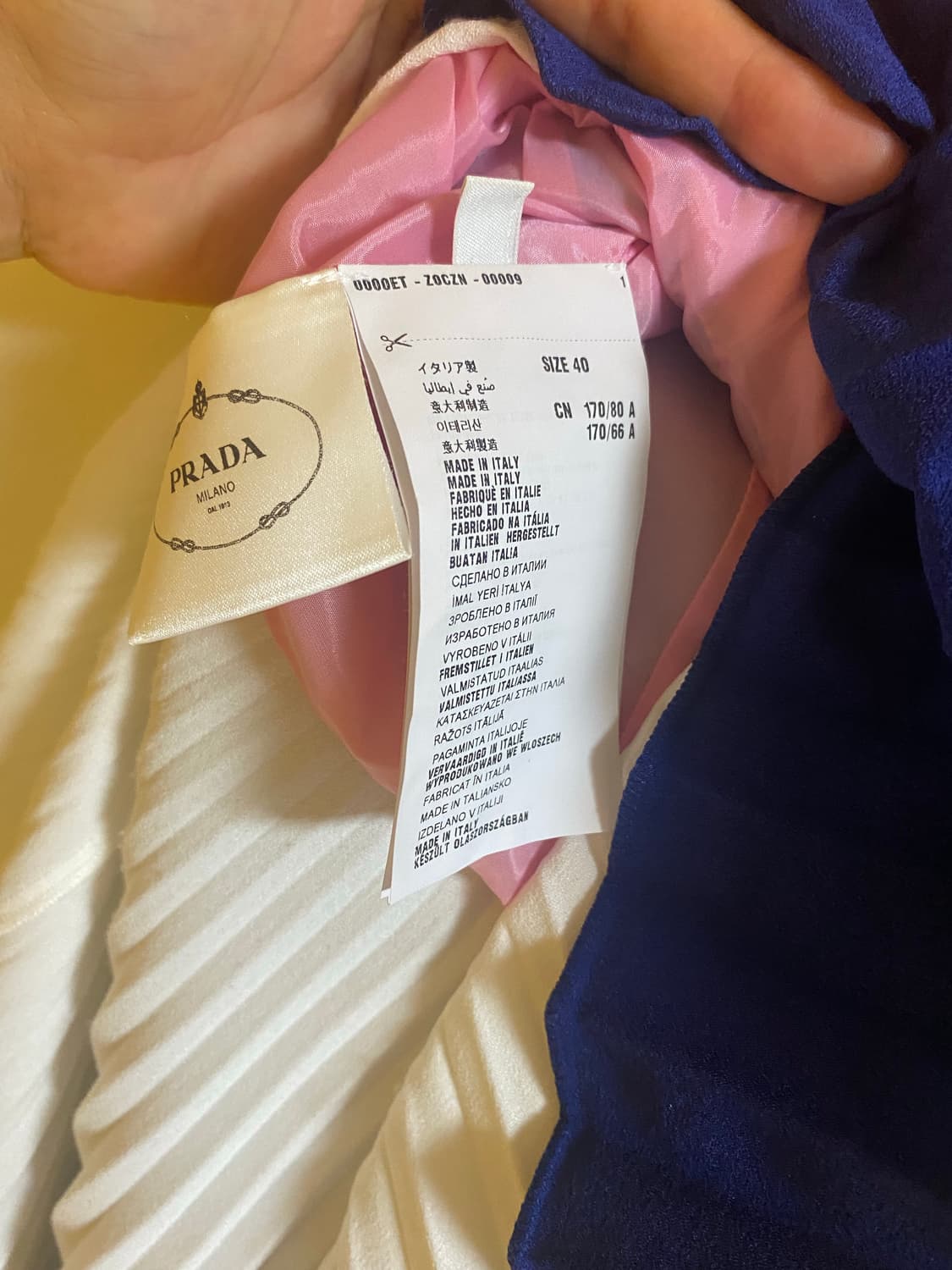 프라다 정품 플리츠원피스 40사이즈 (55-66사이즈)  기장88 상품이미지7