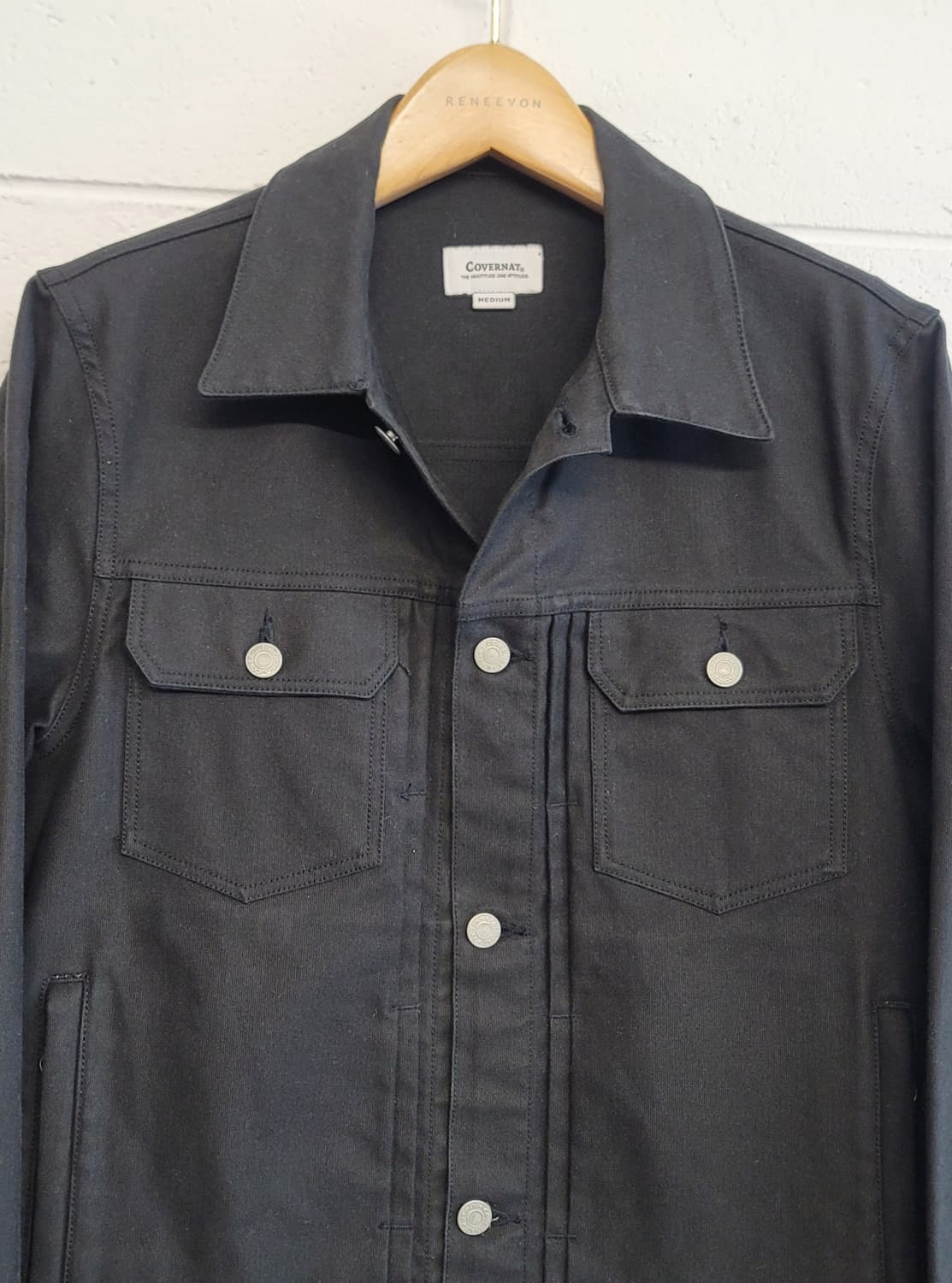 커버낫(COVERNAT) 블랙데님(흑청자켓) 트러커자켓 판매 상품이미지3