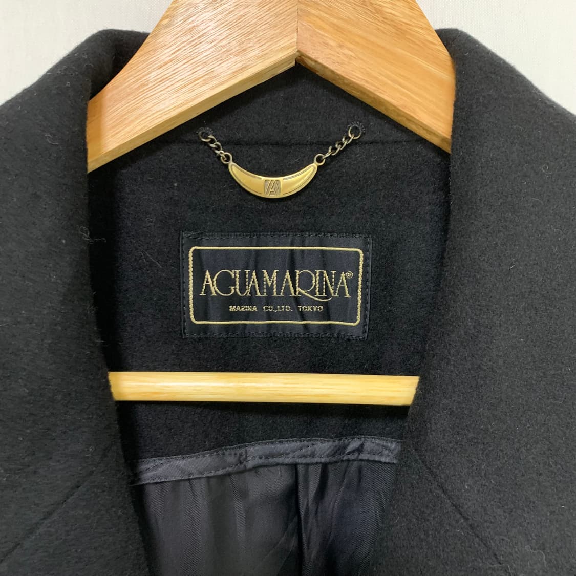 빈티지 캐시미어 100% 남녀공용 더블 버튼 블랙 롱 코트 상품이미지8