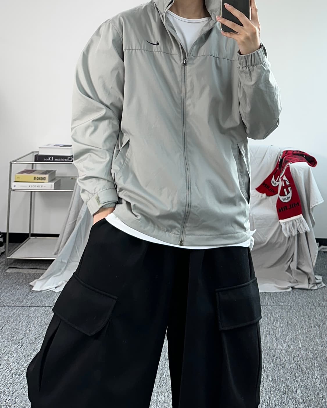 나이키 00s 스우시 그레이 바람막이 M 상품이미지3