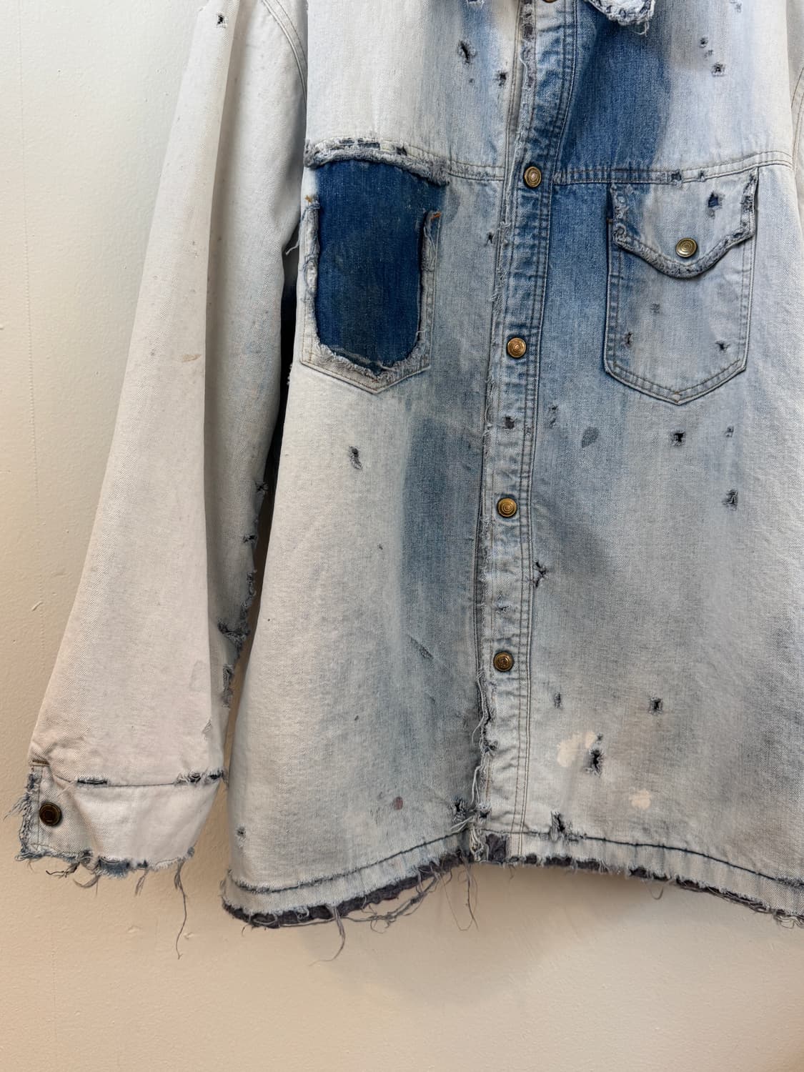70-80s shn bleached denim work jacket 상품이미지4