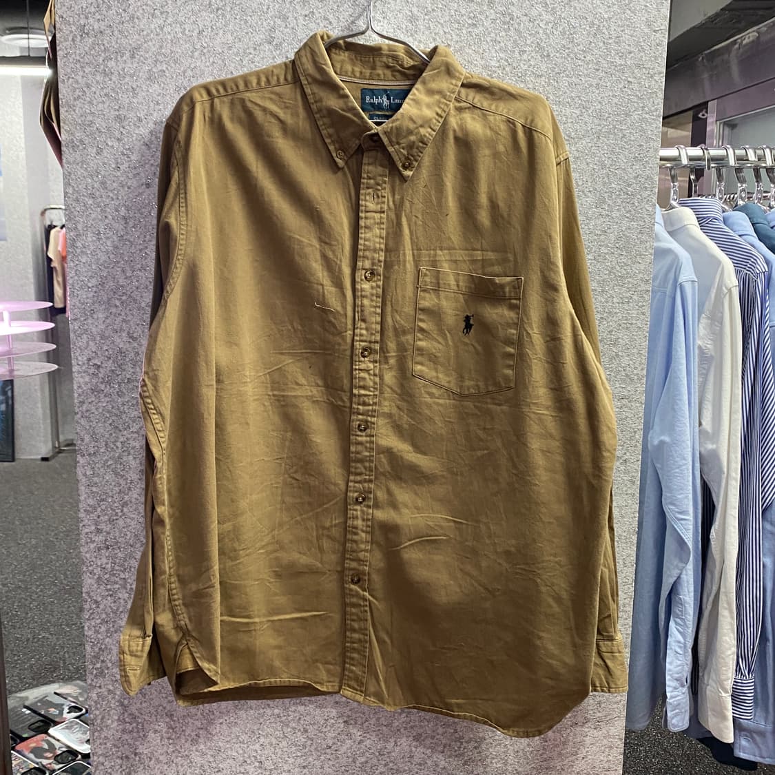 폴로 랄프로렌 브라운 클래식핏 셔츠 B3085 상품이미지2