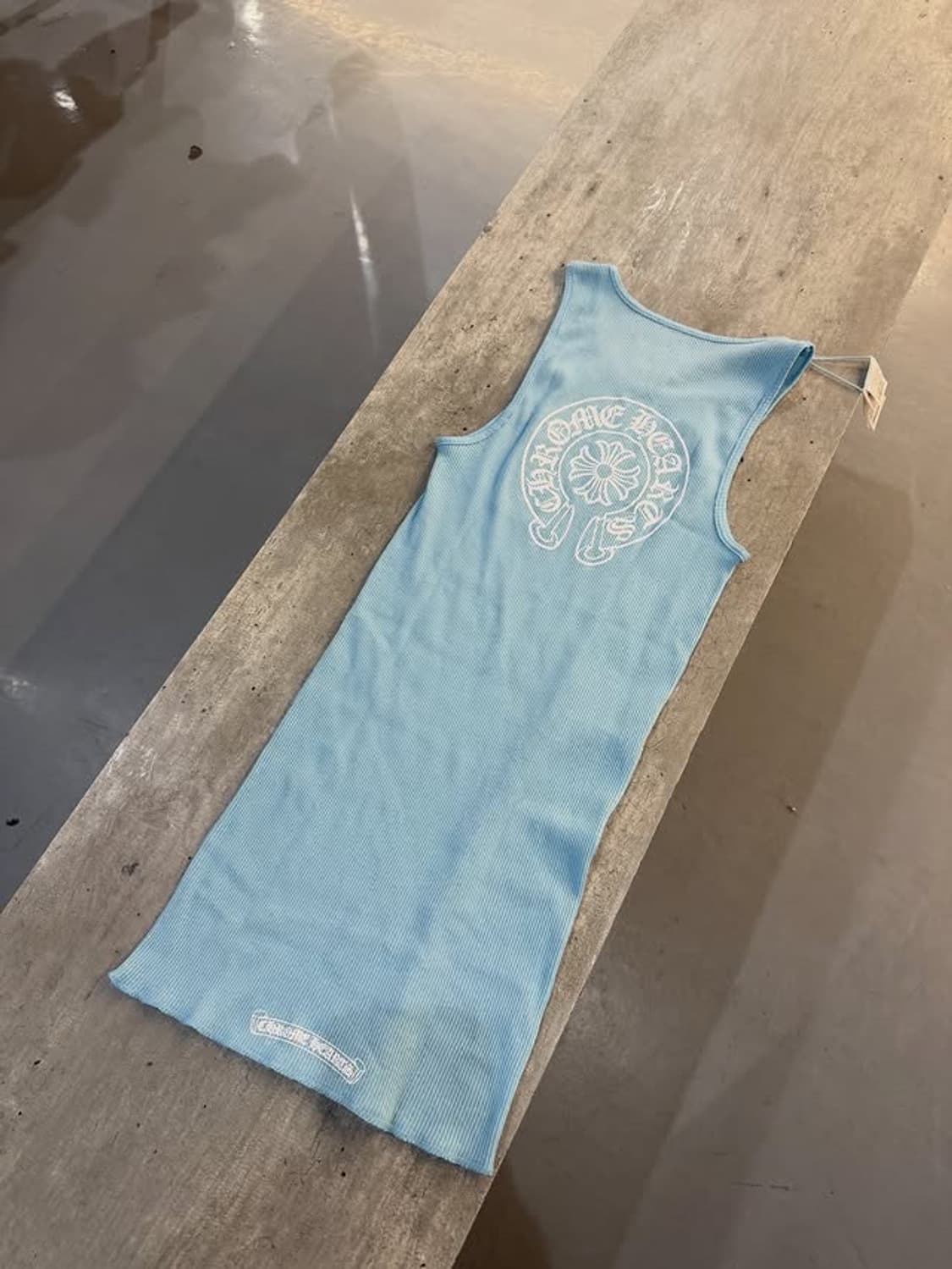 [L]크롬하츠 홀스슈 립 탱크탑 베이비 블루 상품이미지3