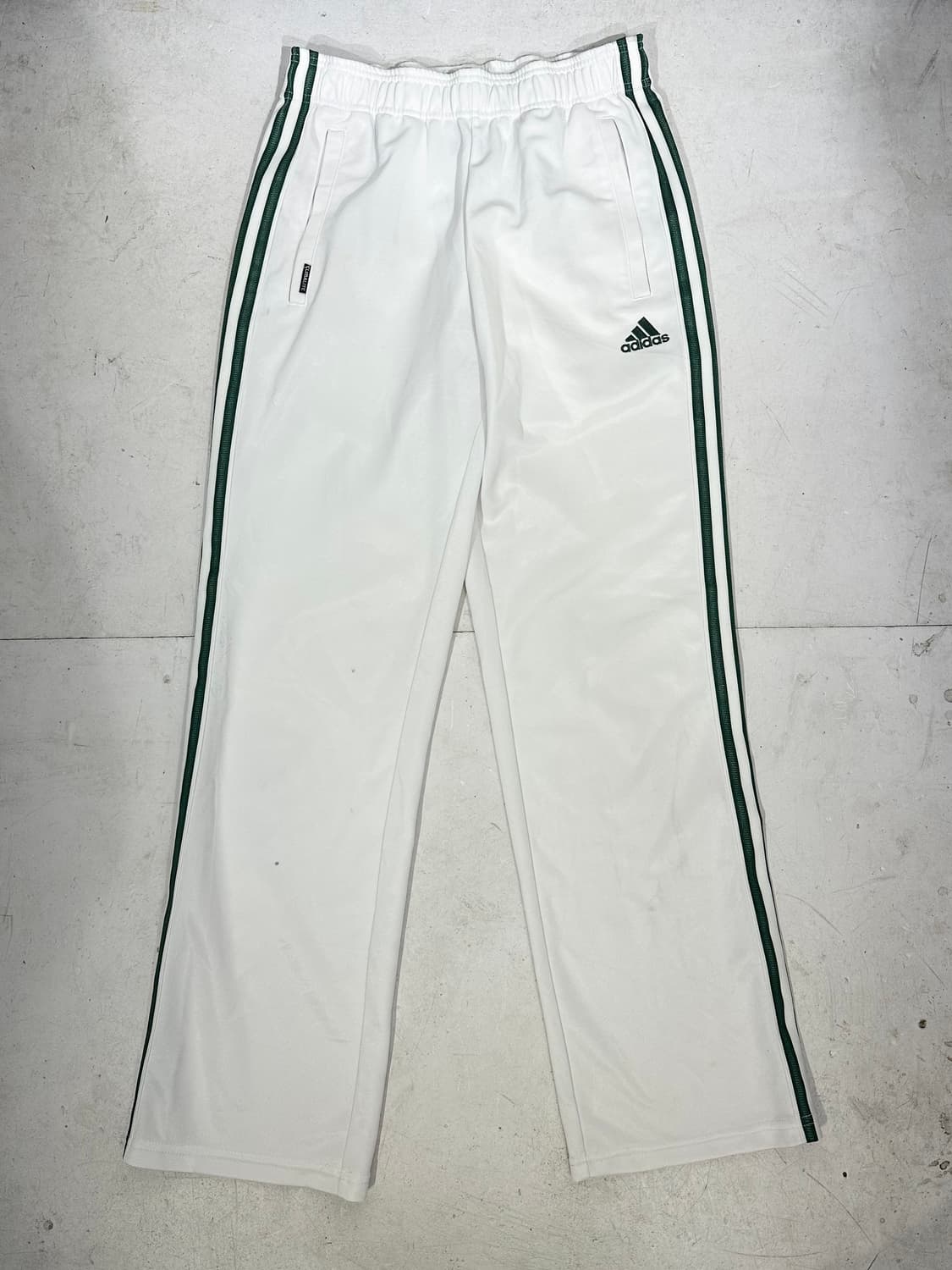 아디다스 화이트 그린 삼선 와이드 추리닝 바지 트레이닝 팬츠 S 상품이미지4