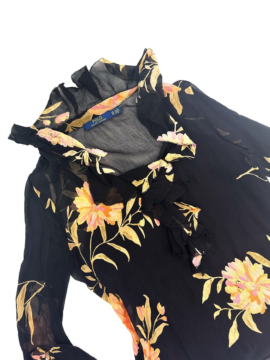 Polo Silk Floral Ruffle Blouse/ Xs 상품이미지4