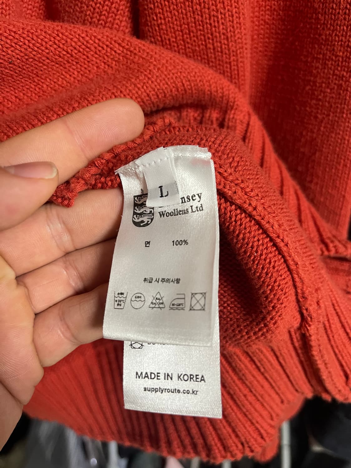 건지 울른스 오렌지 니트L 상품이미지3