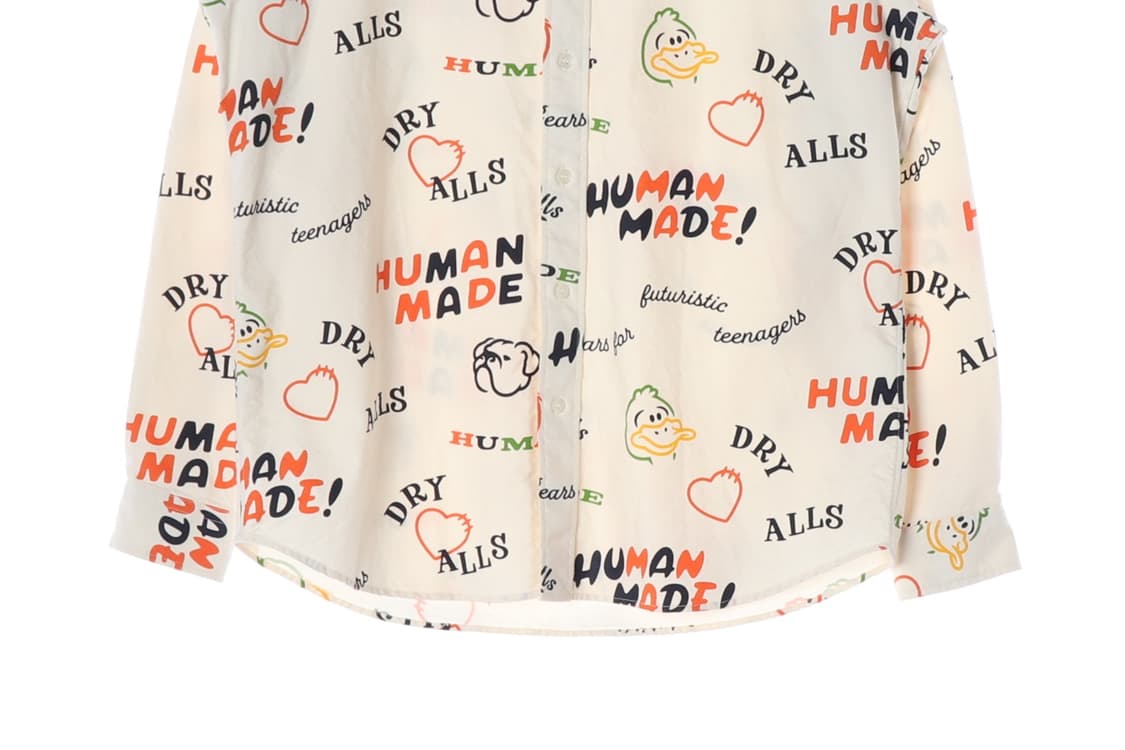 휴먼메이드 덕 프린팅 버튼 다운 오버핏 긴팔 셔츠 L
 상품이미지4