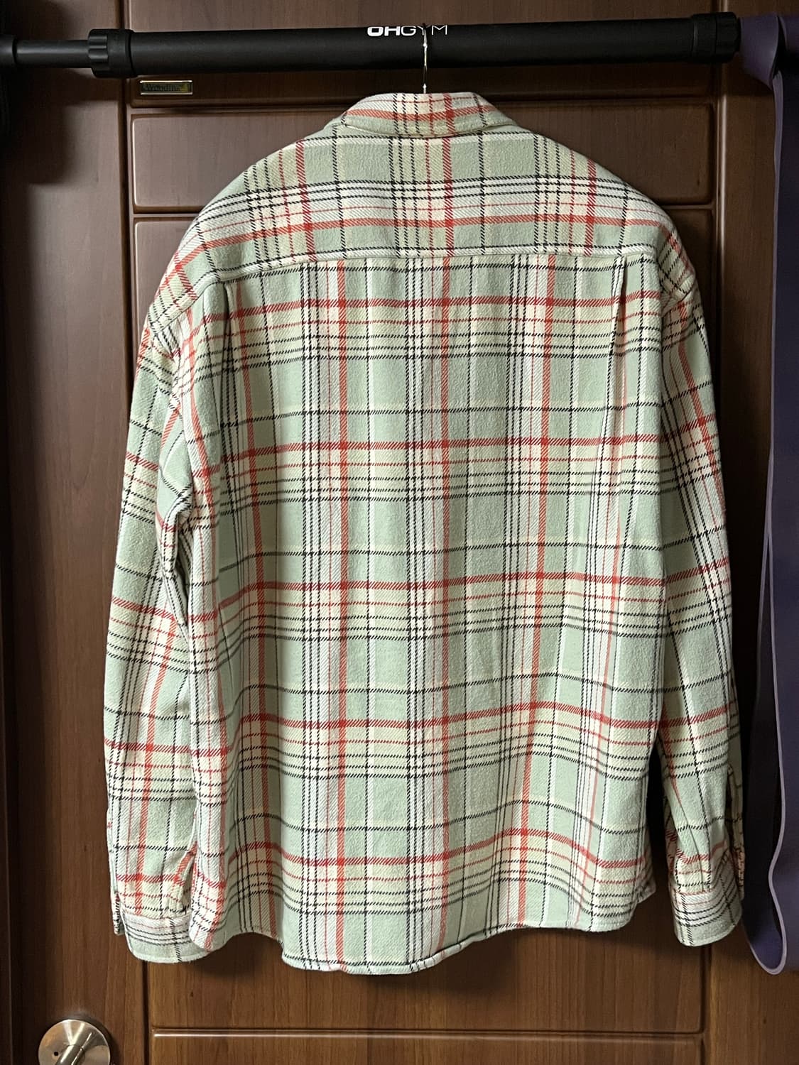 카키스 brushed plaid shirts 라지 L pale green 상품이미지2