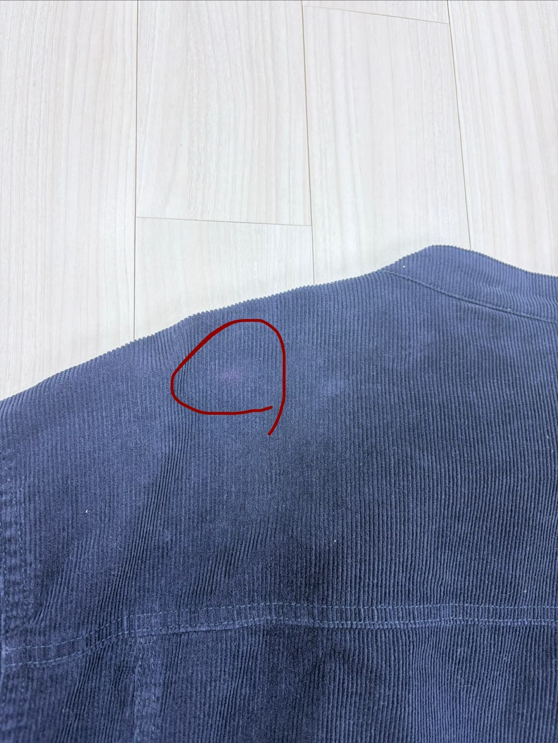 키뮤어 빈티지 워싱 코듀로이 바이커 자켓 네이비 상품이미지7