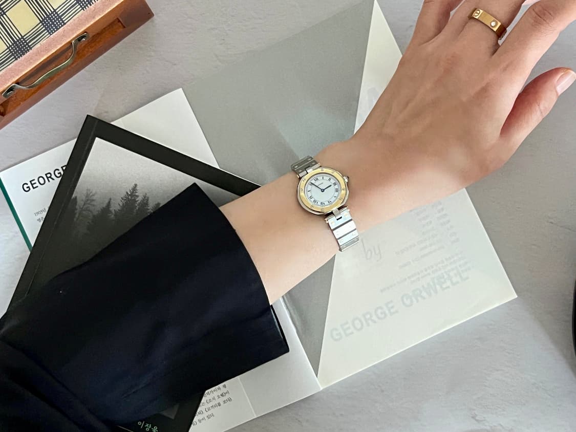 CARTIER  까르띠에 산토스  골드 콤비 여성 시계 상품이미지10
