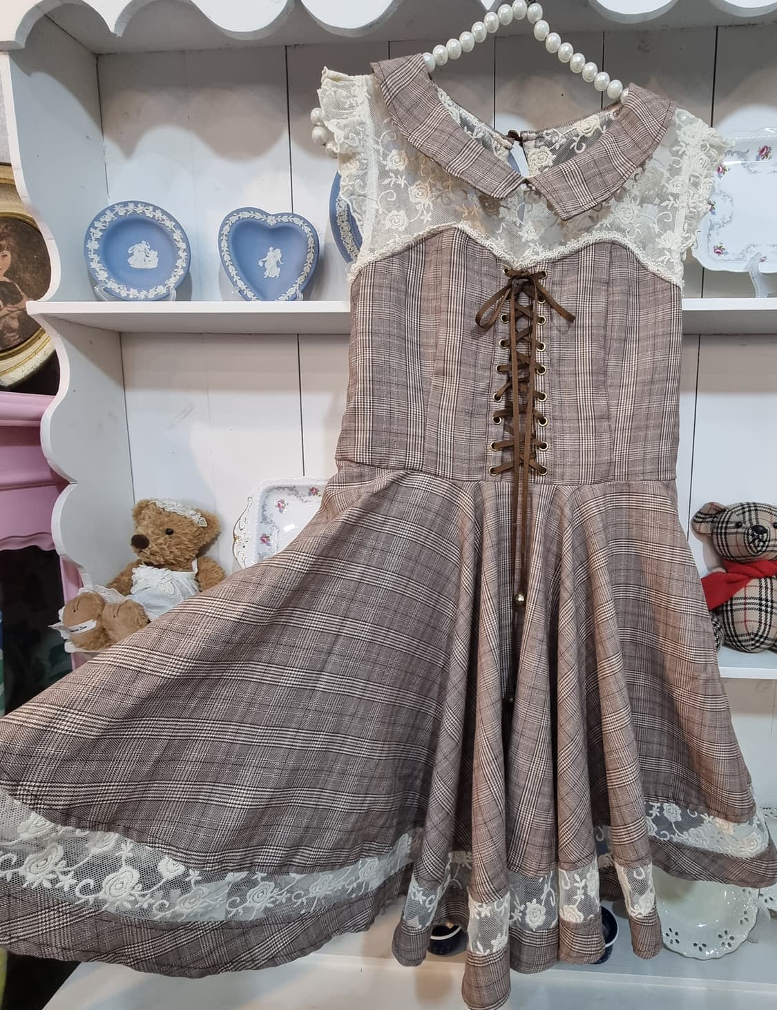 리즈리사(Liz Lisa) 체크 레이스 코르셋 원피스 상품이미지2