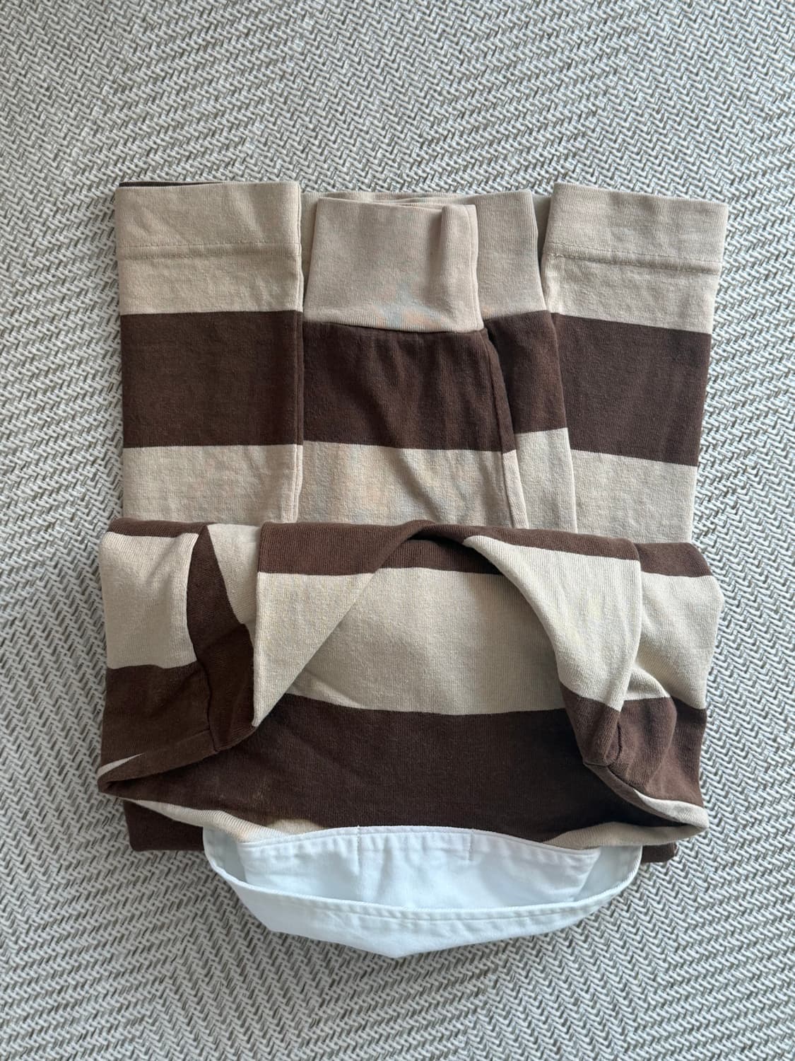 베이프 카라 럭비 스트라이프 롱슬리브 빅사루 브라운 모카 상품이미지7