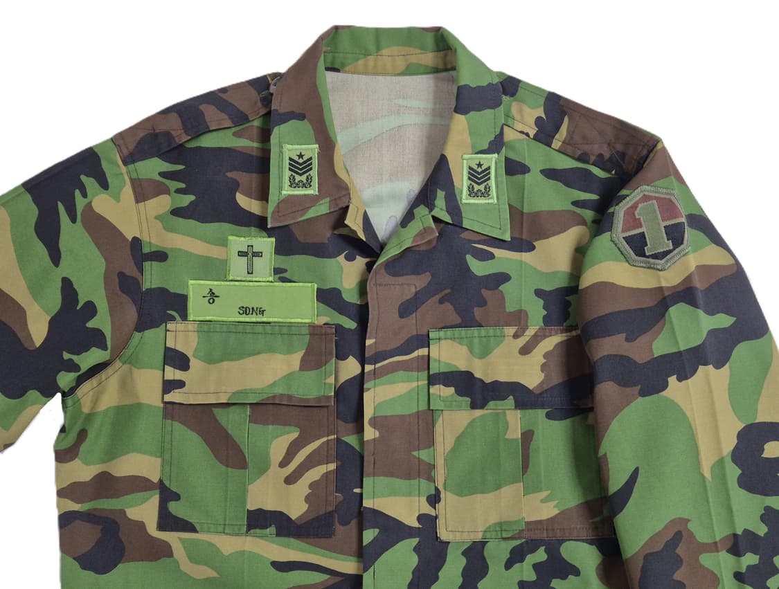 육군 구형 제1야전군 원사 군종목사 후기형 사제 전투복 상의 자켓 (M) 상품이미지5