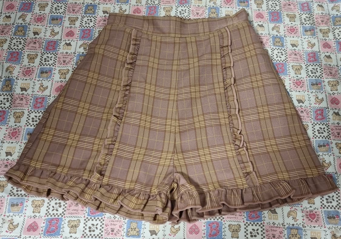 Chip Clip Mini(칩클립 미니) 체크 프릴 큐롯팬츠 상품이미지1