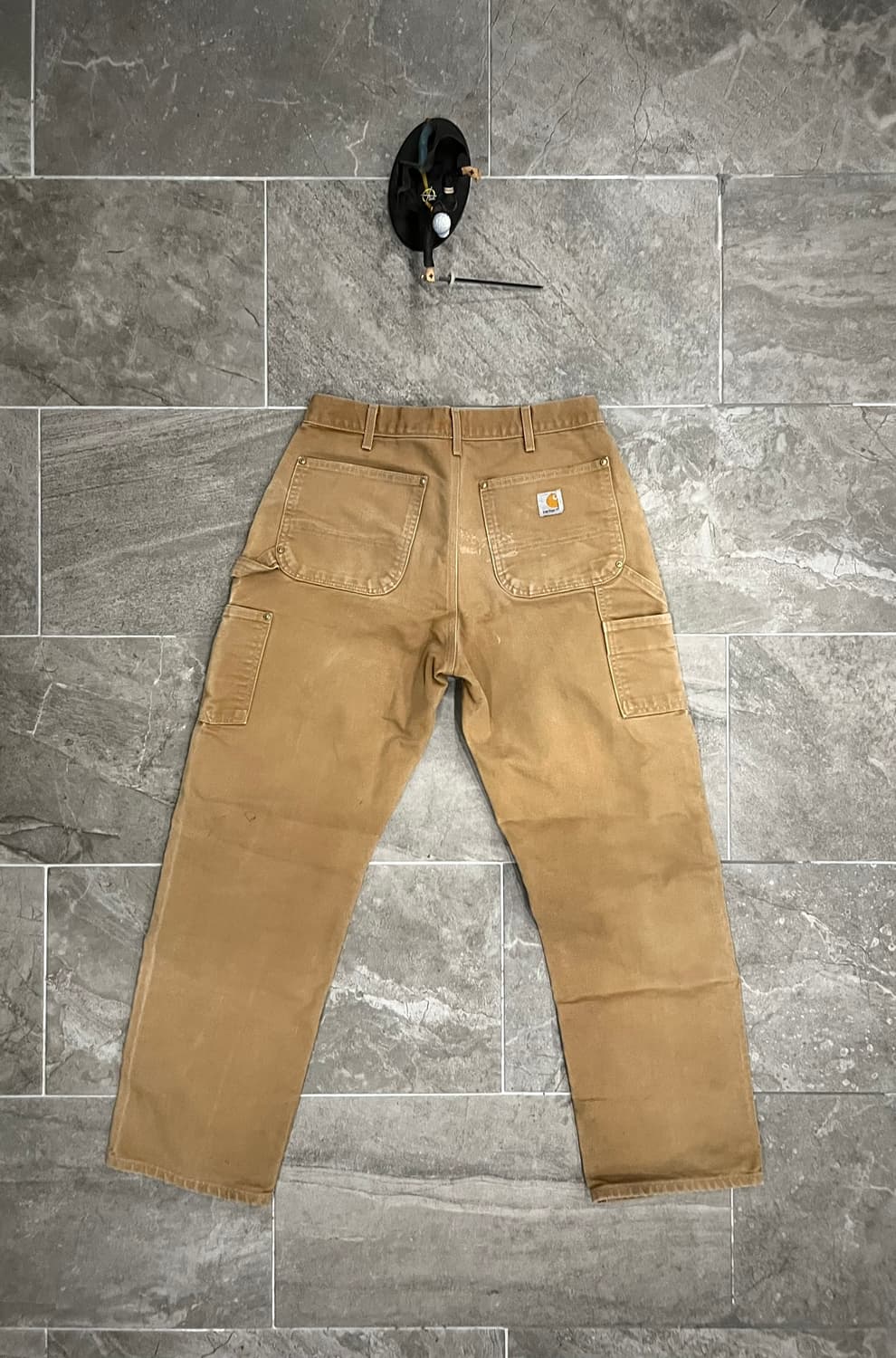 (33X32)칼하트 더블니 워크팬츠 B136BRN 칼하트브라운 루즈핏 상품이미지2