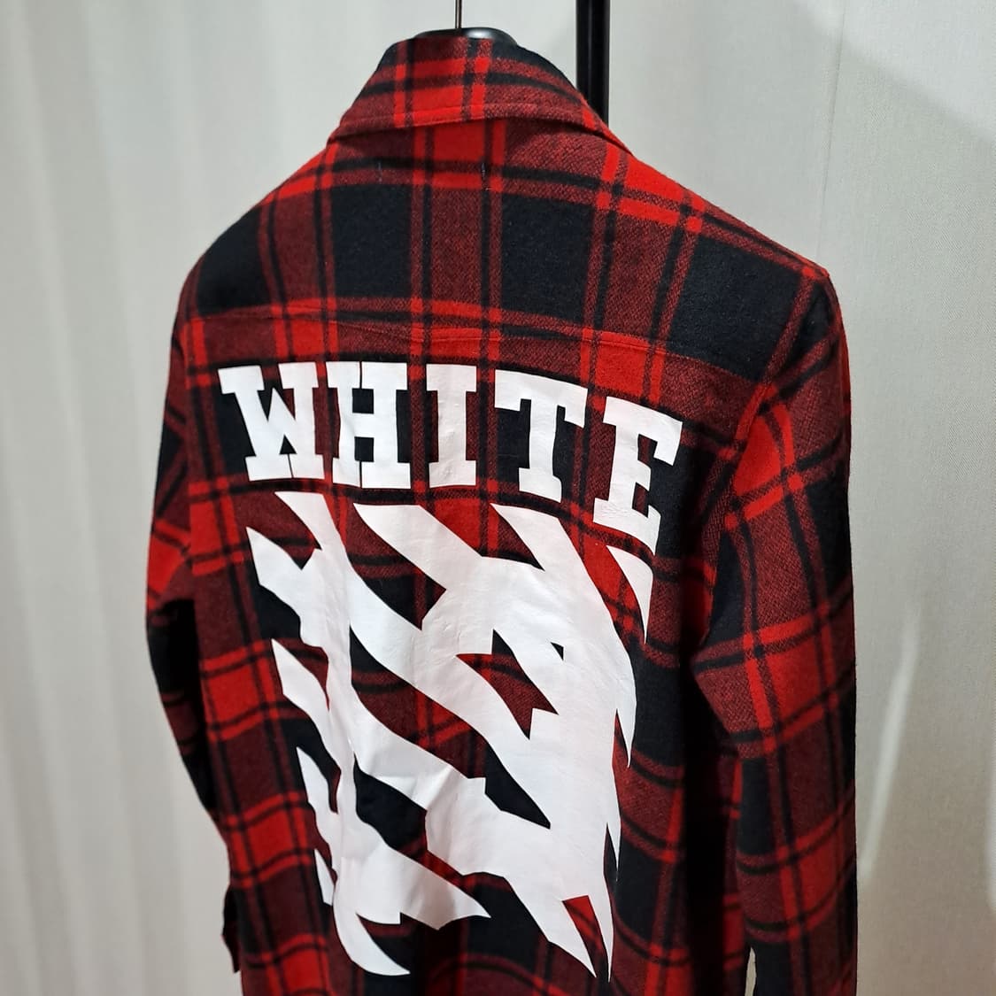 (택포) 오프화이트 플라넬 레드 체크 셔츠 B170 상품이미지6