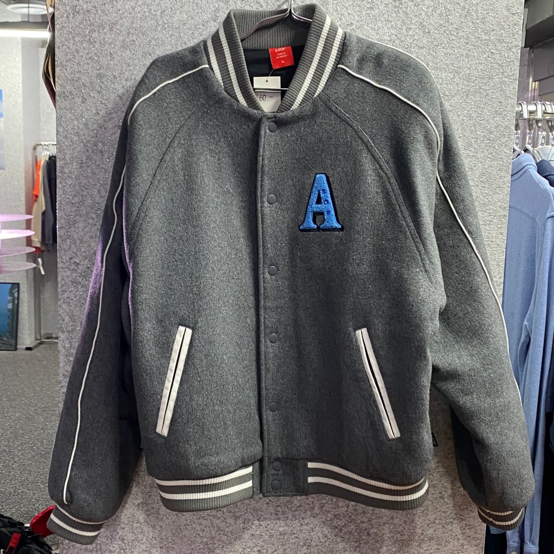 ASOF 컬러블럭로고 울 바시티 B3683 상품이미지2