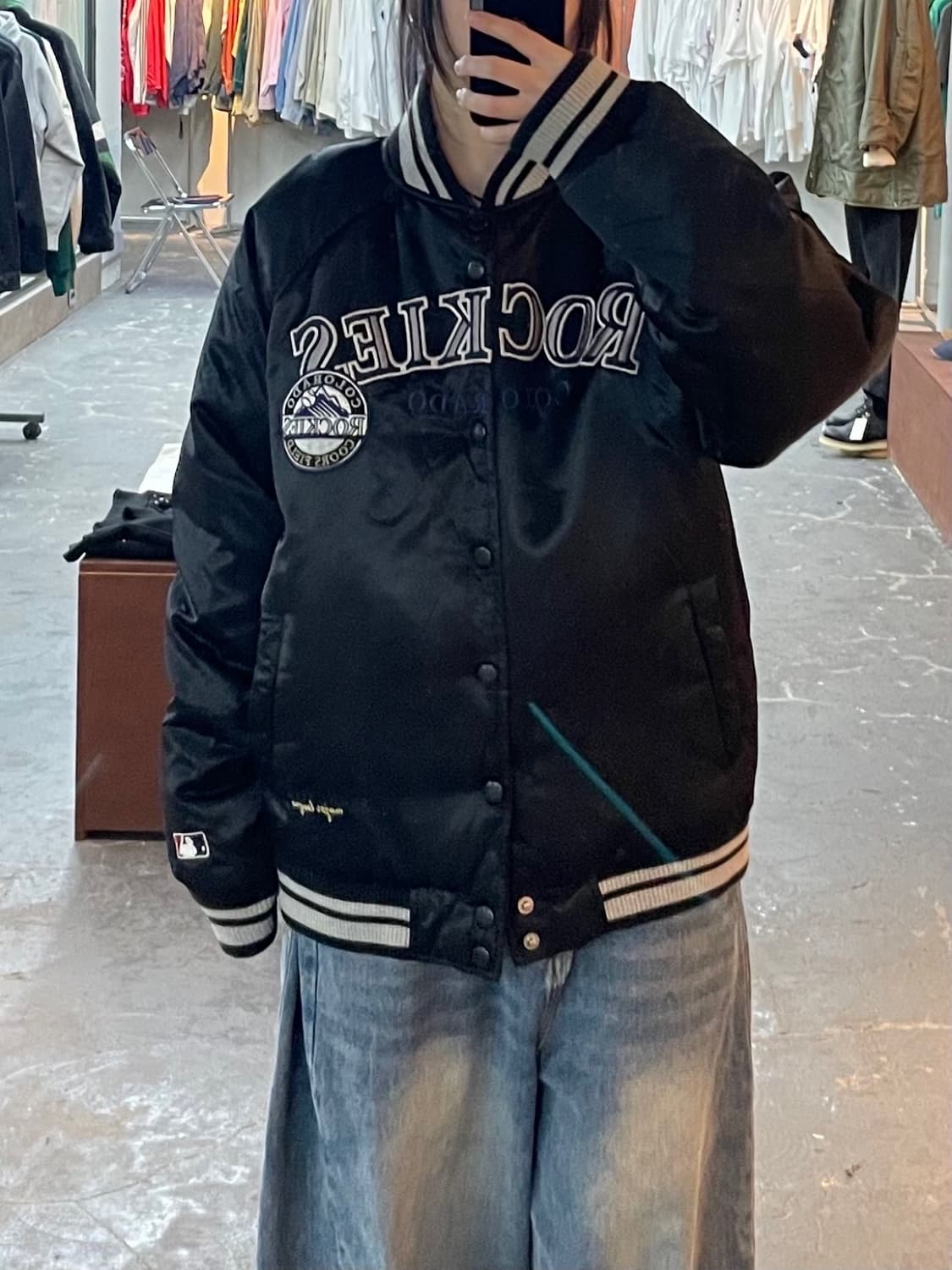 MLB 콜로라도 로커스 블랙 바시티 자켓 H1628 상품이미지1