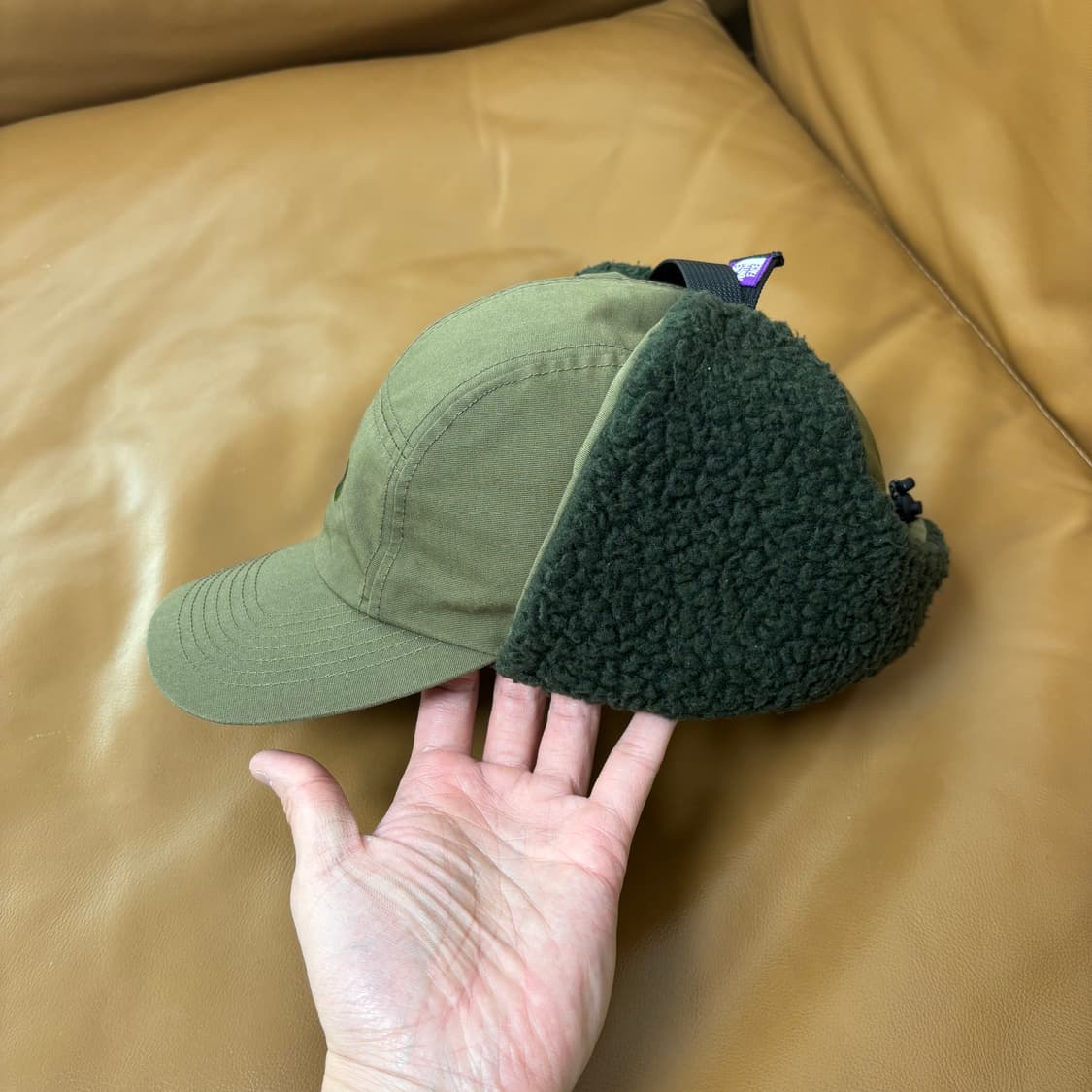 나나미카 노스페이스 퍼플라벨 이어플랩 6패널 볼캡 모자 카키 상품이미지4