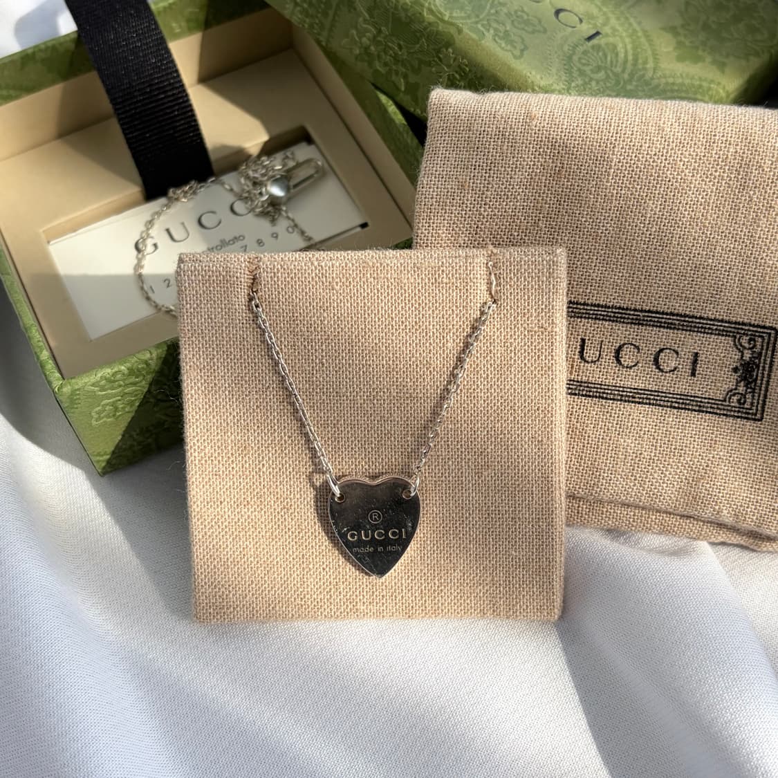 구찌 하트 실버 목걸이 상품이미지2