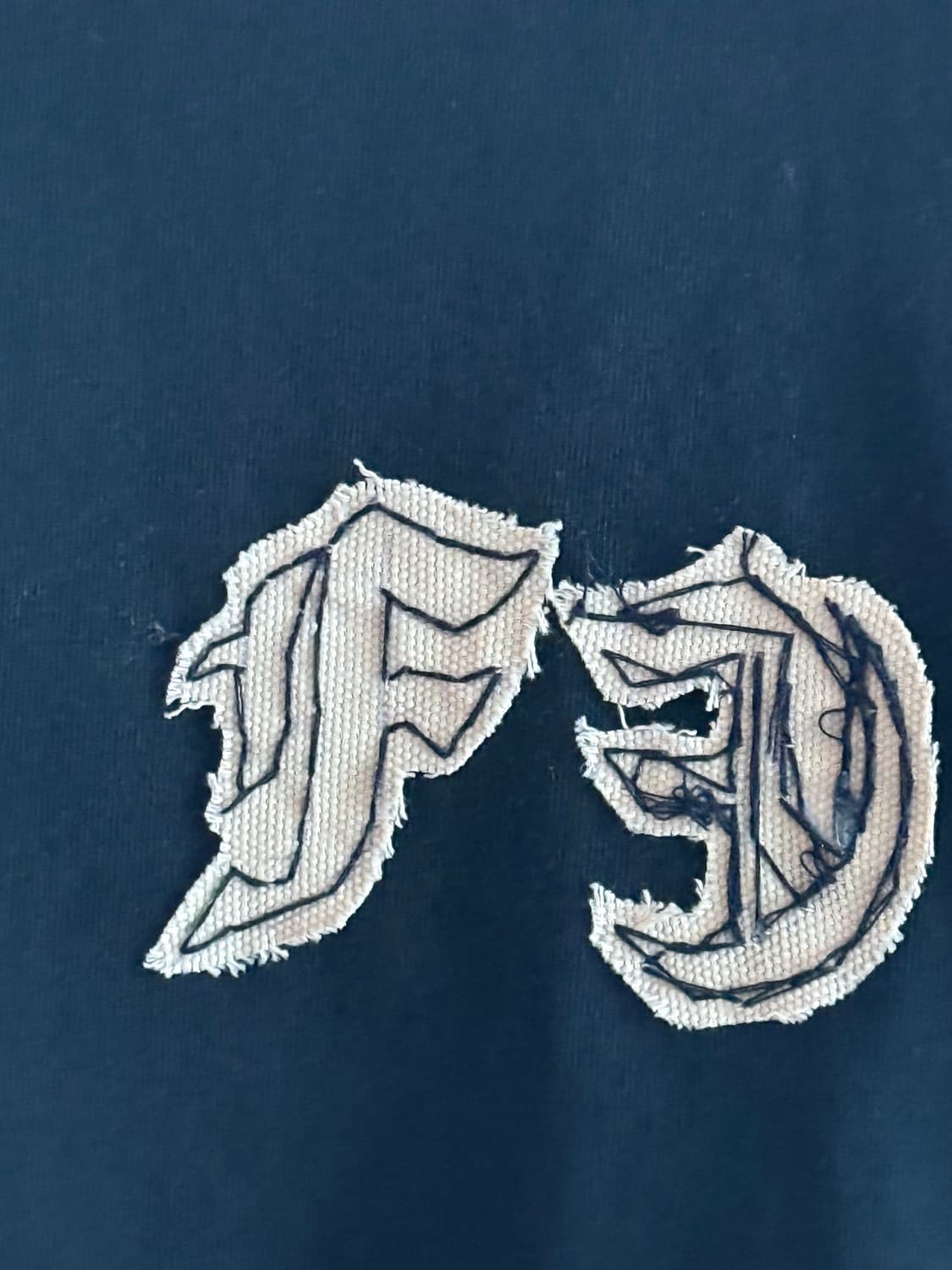 핸드메이드 빈티지 자수패치 커스텀 반팔티  상품이미지4