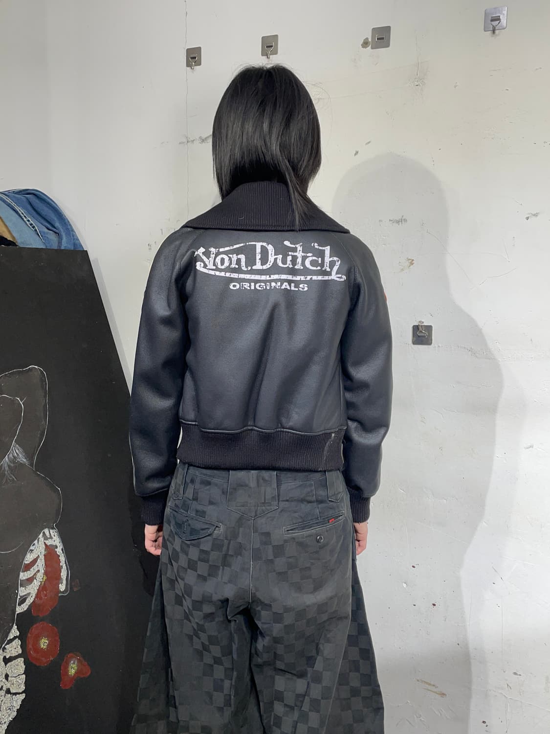 본더치 레더 라이더 가죽 자켓 y2k 빅로고 레더자켓 상품이미지1