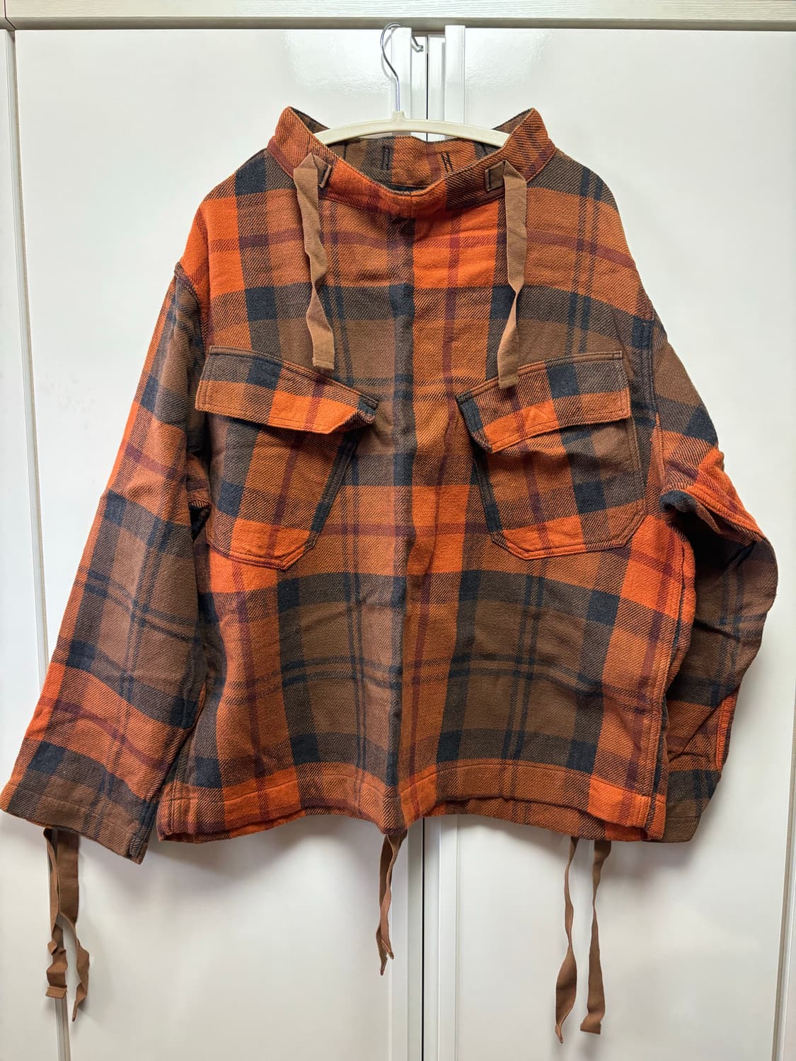 캡틴선샤인 노카라 스모크 오렌지 체크 상품이미지1