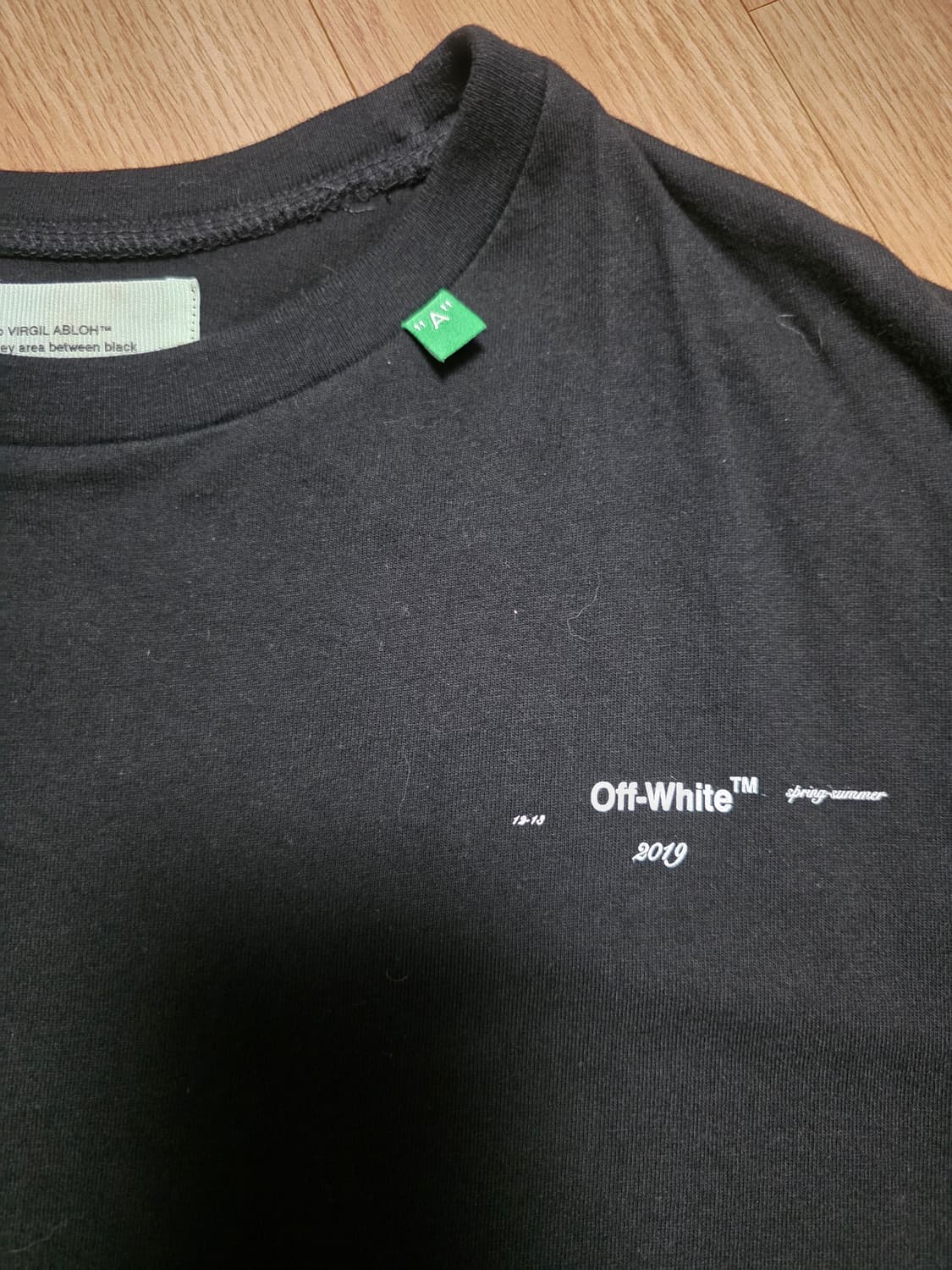 XS)오프화이트 19s 스텐실 오버핏 남여 티셔츠 상품이미지5