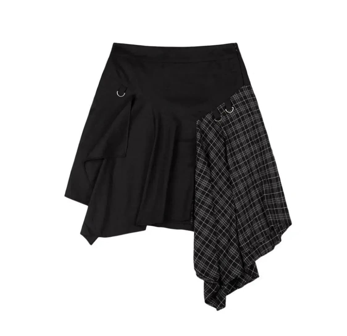뚜오미오 스커트 layered asymmetric skirt 1 블랙 상품이미지1
