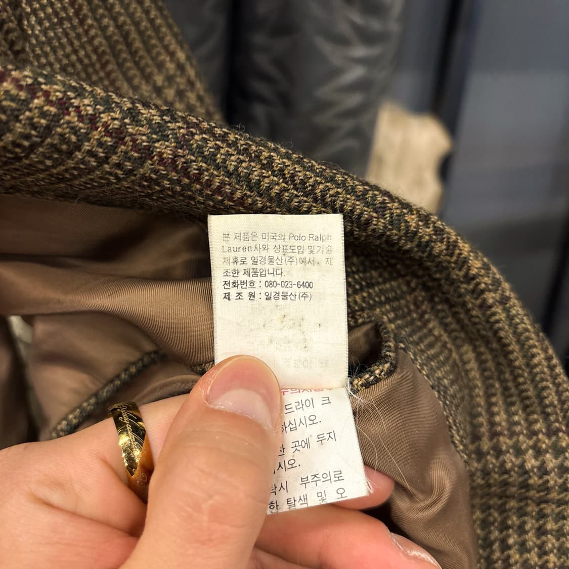 90s 폴로 랄프로렌 클렌체크 테일러링 울 블레이저 자켓 N1226 상품이미지9