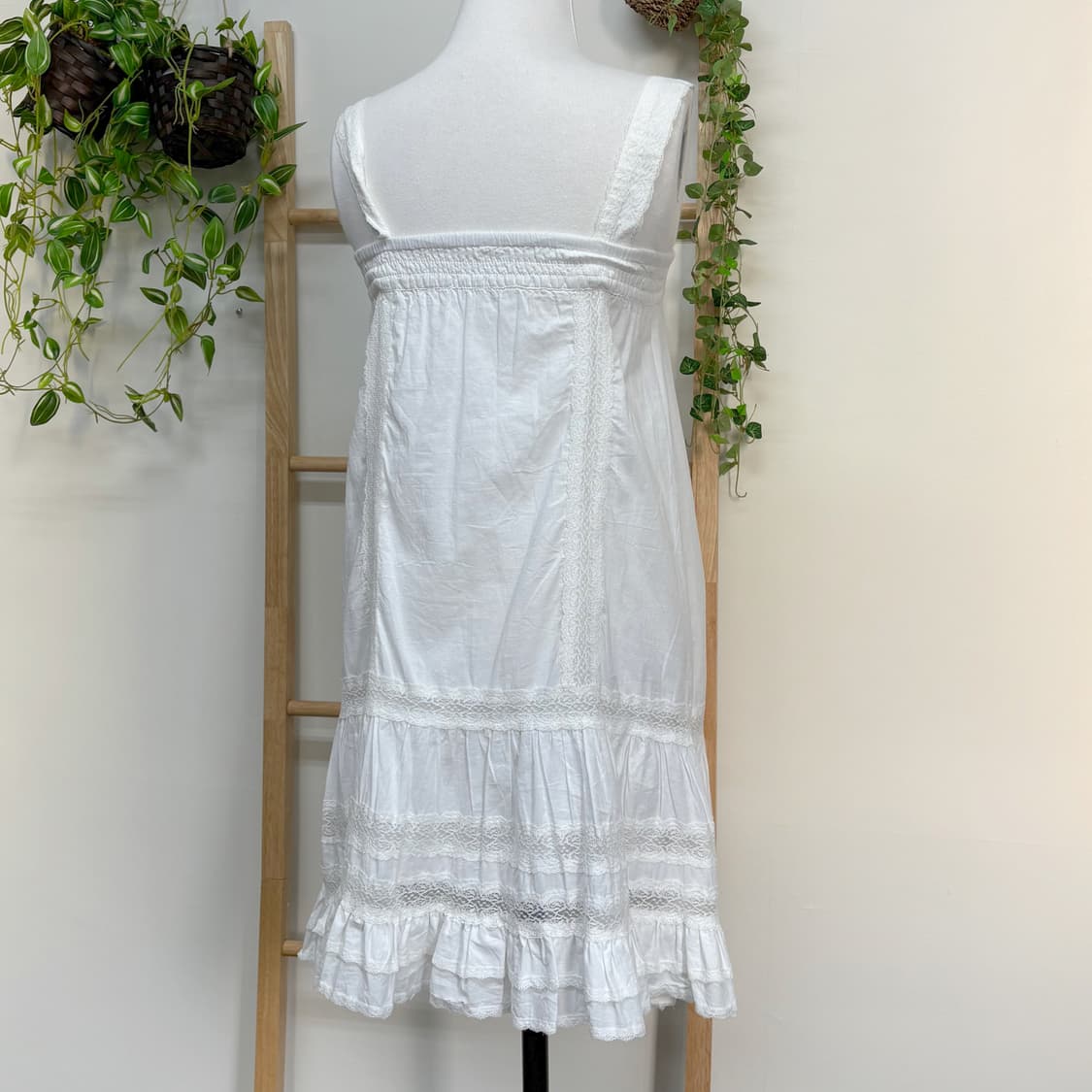JPN/ 레이스 캉캉 화이트 스커트 모리걸치마 모리걸스커트 레이어드원피스 상품이미지7