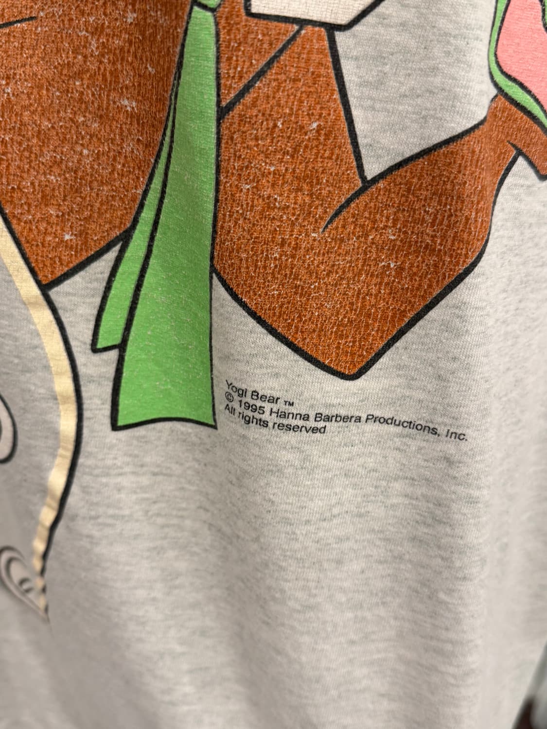 90s Fruit of the loom Yogi Bear 카툰 티셔츠 상품이미지5