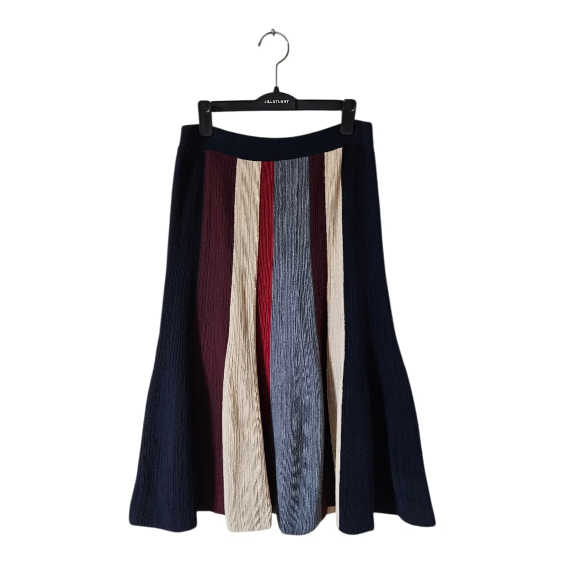 헤지스 니트 플리츠 미디 스커트 55 | 배색 스트라이프 상품이미지8