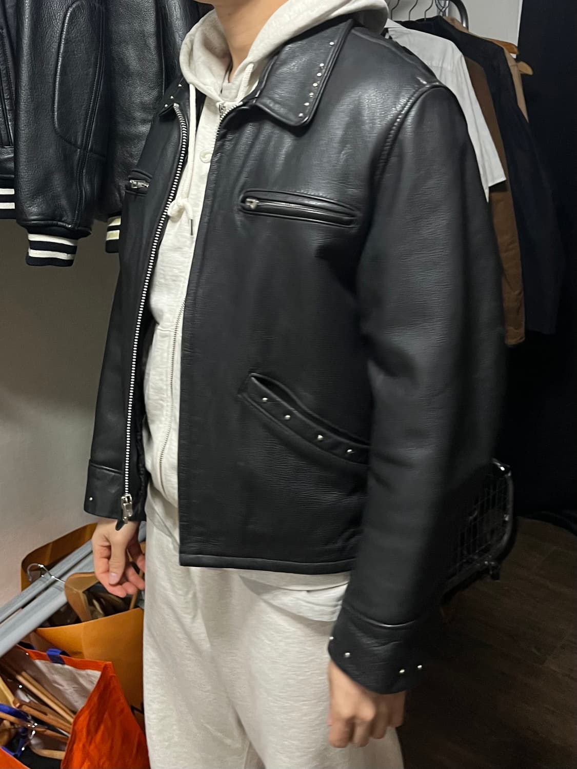 Schott 쇼트 544 싱글라이더 레더 자켓 44 105 여유 상품이미지10