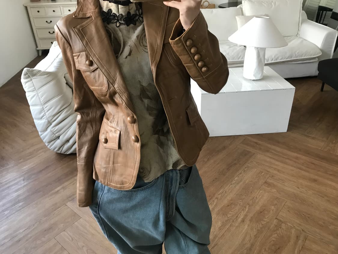 vintage leather jacket 상품이미지3