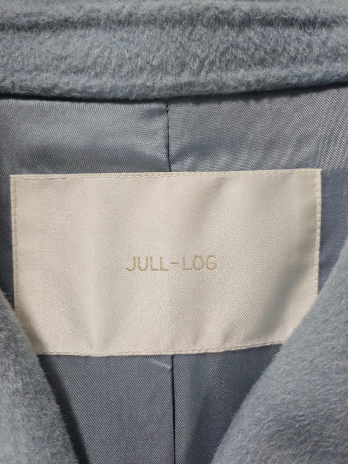 줄로그  하늘색 울 롱 코트 S 상품이미지5