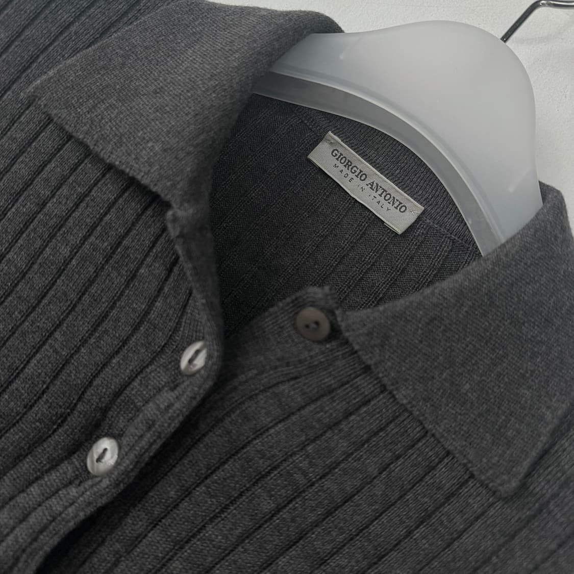 이태리 GIORGIO ANTONIO 골지 니트 폴로 셔츠 상품이미지2