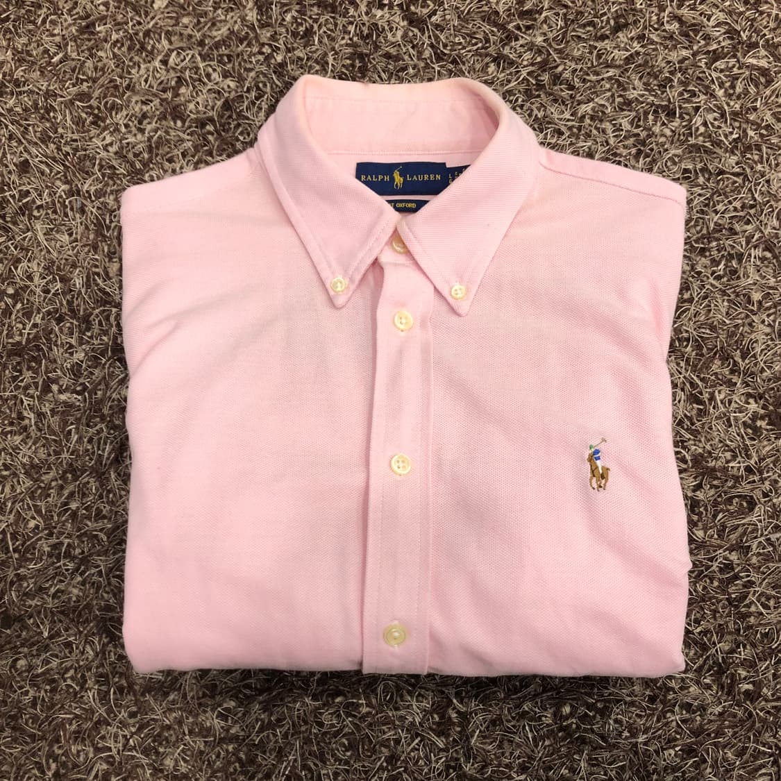 폴로 랄프로렌 핑크 니트 옥스포드 셔츠 상품이미지1